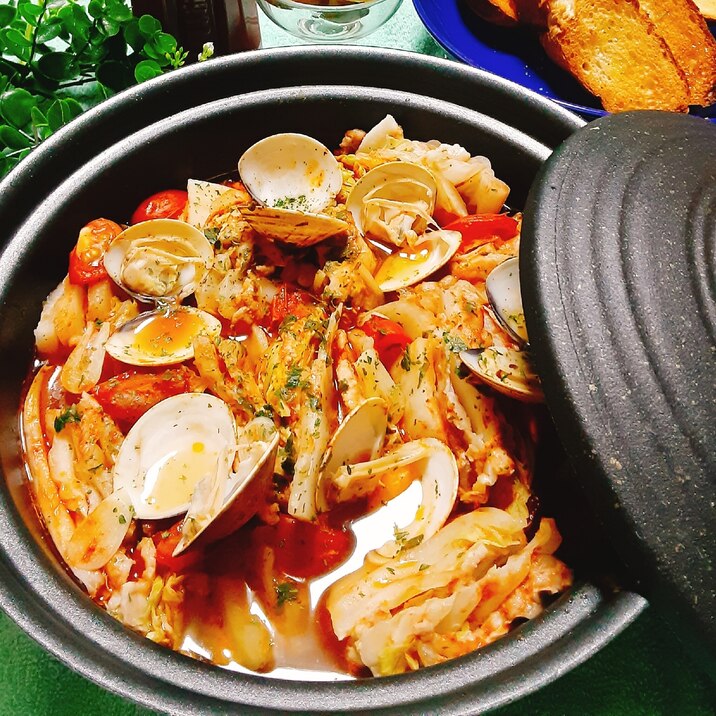 旨味で減塩!イタリアン風ミルフィーユ白菜鍋